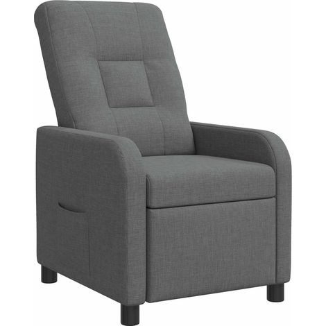 Recliner Gris oscuro Tela vidaXL