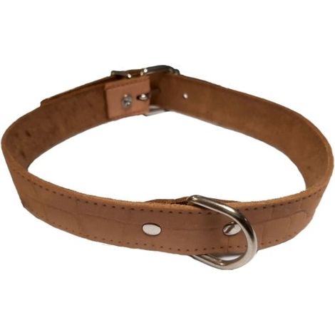COLLAR PIEL LABRADO 18X400mm. ROJO
