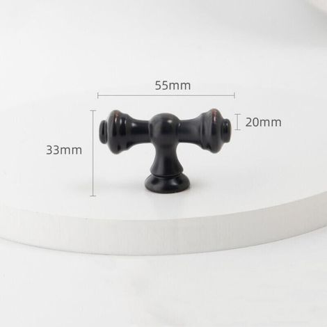 Maniglie per mobili nere opache – Set di 6 pomelli moderni per cassetti e mobili da cucina, con viti incluse.