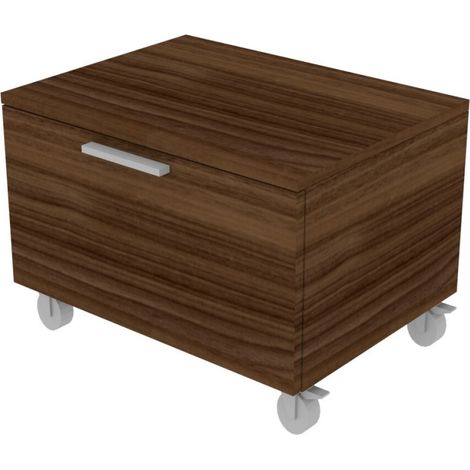 Cassettiera moderna con cassetto - Ideale per cameretta o ufficio - Noce canaletto