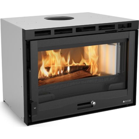 Nordica – Insert cheminée à bois ventilé 6.7 kW – Volume de chauffe 192 m³ – Dimensions L 695 x H 495 x P 450 mm – Système postcombustion (1/2)
