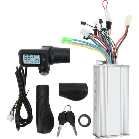 Commande de contrôleur moteur vélo électrique 36V 48V 1000W sans balais, avec écran LCD 805 et poignée d'accélérateur séparée pour guidon 22.5mm. (1/5)