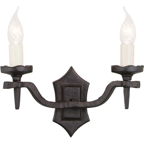 Elstead Rectory - 2 Light Indoor Candle Wandleuchte Schwarz, E14 (1/5)
