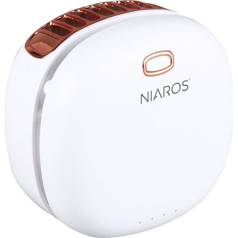 Mini-Tragventilator "Yulara" wiederaufladbar per USB (3W 5V) weiß (1/5)