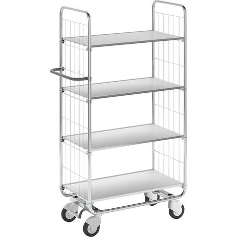 Kongamek, Chariot à tablettes galvanisé, 4 plateaux, L x l x h (1/5)