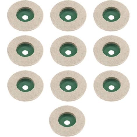 10 Stück Wollfilz-Polierscheiben für Winkelschleifer, Keramik, Marmor, Holz, 97 mm