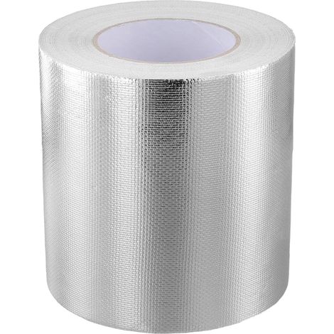 Ruban adhésif en aluminium, 150 mm x 50 m, résistant à la chaleur, étanche, pour tuyaux et gouttières, argenté (1/5)