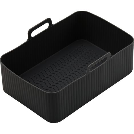 Poêle en silicone pour friteuse à air chaud, casserole rectangulaire en silicone pour friteuse à air chaud, plateau en silicone pour friteuse à air chaud (1/5)