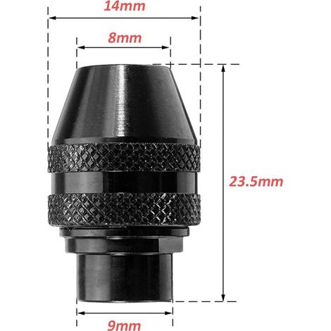 8 mandrins mini 0,3‑3,2 mm – Pince de serrage pour micro‑moteur – Adaptateur pour outil rotatif et gravure (1/5)