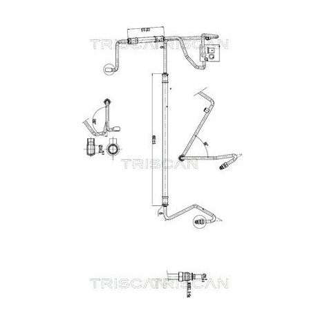 Tuyau hydraulique, direction TRISCAN 8516 29052 SEAT 6N1 422 893 D 6N1 422 893 J