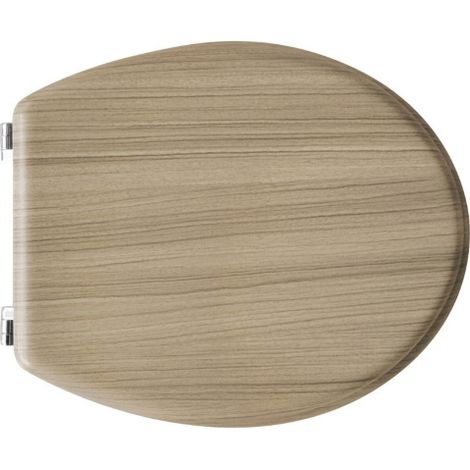 Feridras Sedile wc universale in legno rovere sbiancato 43,7-46,7x37cm interasse 13 -21cm coprivaso water (1/2)