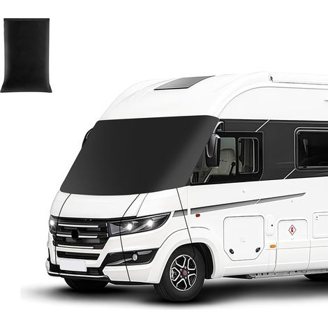 Housse de Pare-Brise de Voiture Remplacement pour Integrierte Wohnmobile, 600D A-Class RV Housse de Pare-Brise Antigel, Protection Solaire Contre Glace, 100% Occultation (1/5)