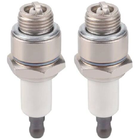 Lot de 2 bougies d'allumage RJ19LM pour Briggs & Stratton 796112, 802592, 5095D Champion J19LM (1/5)