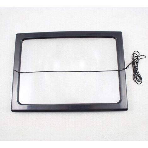 A4 Pleine Page Loupe de Lecture Loupe avec 4 LED Lampe Lentille de Grossissement 3X (1/5)