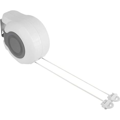 Corde à Linge Rétractable, Double Fil à Linge Rétractable Corde Réglable Exterieur Étendoir à Linge Séchoir pour Montage Mural pour Salle de Bain Balcon Jardin Voyage (1/5)