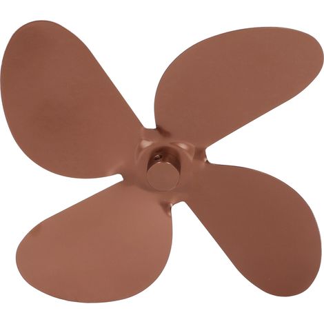 Ventilateur de poêle en aluminium, kit de 4 pales avec clé Allen et vis de rechange en laiton (1/5)