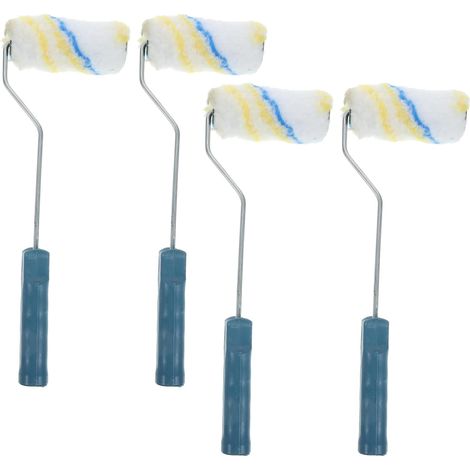 Set di 4 mini rulli per pittura ideali per angoli stretti, con impugnatura ergonomica. (1/5)