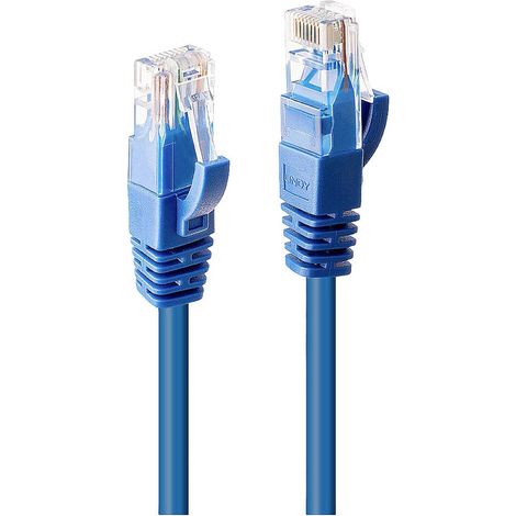 LINDY 48019 RJ45 Câble réseau, câble patch CAT 6 U/UTP 3.00 m bleu 1 pc(s) S239882 (1/4)