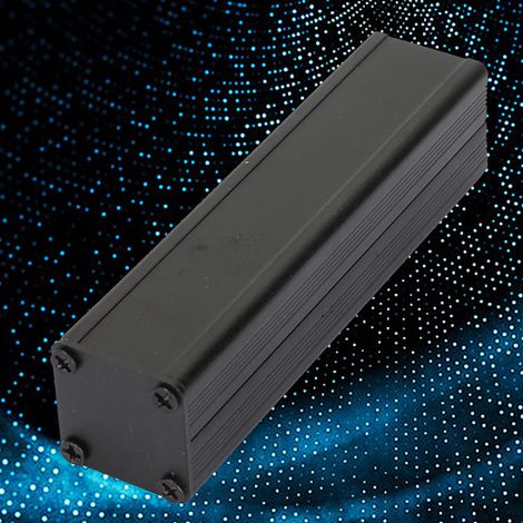 Aluminiumgehäuse für Leiterplattenmessgeräte, Elektronik-Kühlbox, schwarz, 25 x 25 x 100 mm (1/5)