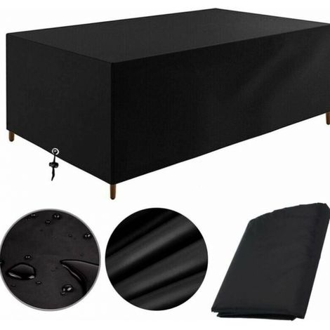 Garden Furniture Cover 213X132X74CM Garden Table Cover Protection Outdoor Furniture Waterproof Windproof Anti-UV Cold Resistant Oxford Fabric Furniture Cover