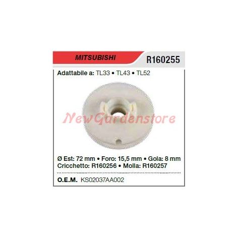 Puleggia avviamento MITSUBISHI decespugliatore TL33 TL43 TL52 R160255
