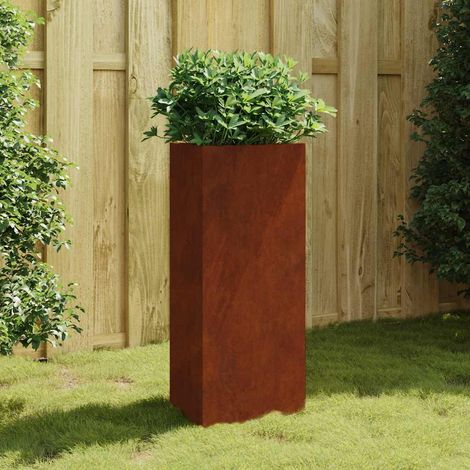Jardinière 40x34,5x75 cm acier corten (1/5)