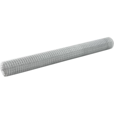 Grillage pour volière Acier galvanisé 10x1,5 m Argenté (1/4)