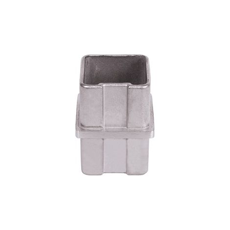 Deco Fer Forge – Raccord pour tube carré 40mm – Connecteur droit inox 316 à coller – Longueur manchon 32mm – Usage intérieur et extérieur