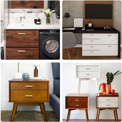16 Pièces Poignee de Meuble Cuisine, Boutons de Tiroirs Boutons de Porte de Placard T Bar Monotrou Poignéepour Cuisine Chambre Commode Armoire Meuble Home Decorating, avec Vis Assorties (1/3)