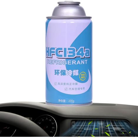Gaz Réfrigérant Recharge De La Climatisation De La Voiture Bouteille De Substitut R134A Charge Sûre En Aluminium 200g Pour Les Voitures Et Les Camions, Refroidissement Efficace Pour Les Voyages