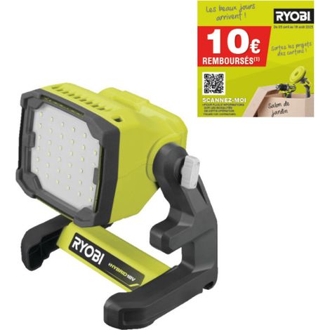 Projecteur LED RYOBI 18V One+ - 1800 lumens - sans batterie ni chargeur - RLFD18-0 (1/5)
