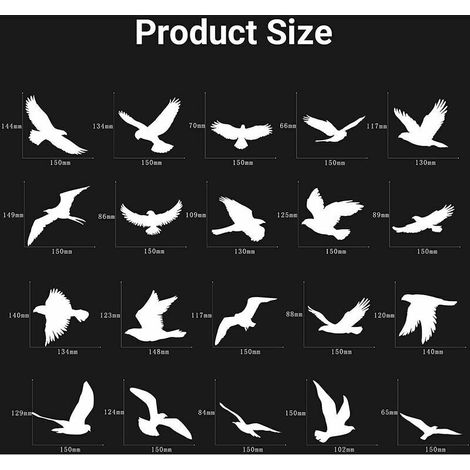 20 autocollants d'alerte anti-collision pour fenêtre et porte en verre, protection des oiseaux