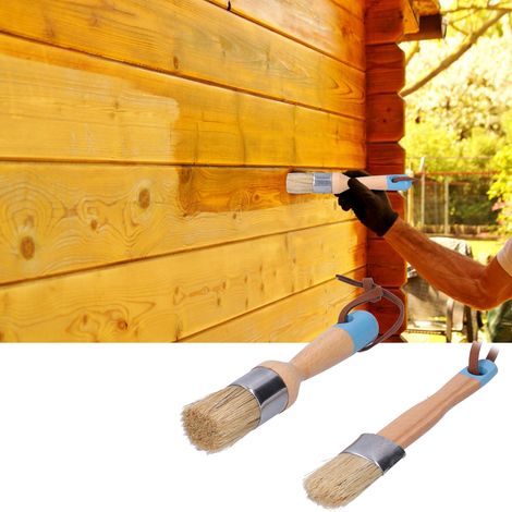 Juego de 2 pinceles para pintar y pulir muebles, 2, 2,5 cm, mango ergonómico y cerdas sintéticas de alta calidad para decoración del hogar. (1/5)