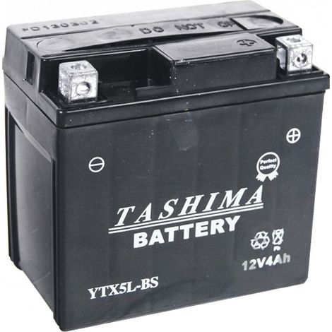 Batterie Plomb étanche Sans Entretien 12v, 4a. L: 114, L: 71, H:106mm, + Droite. Pour Scooter Motos, Quads (livrée Avec Acide Sé