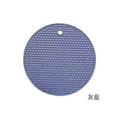 Tapis trépied en silicone multi-usages résistant à la chaleur pour ustensiles de cuisine, pour plaques et poêles chaudes - parfait pour les maniques ou les éplucheurs d'ail (gris bleu) (1/5)