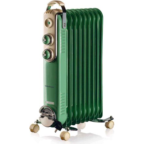 Ariete 838 Vintage Radiatore a olio 9 elementi 3 livelli di potenza 2000W colore Verde (1/4)