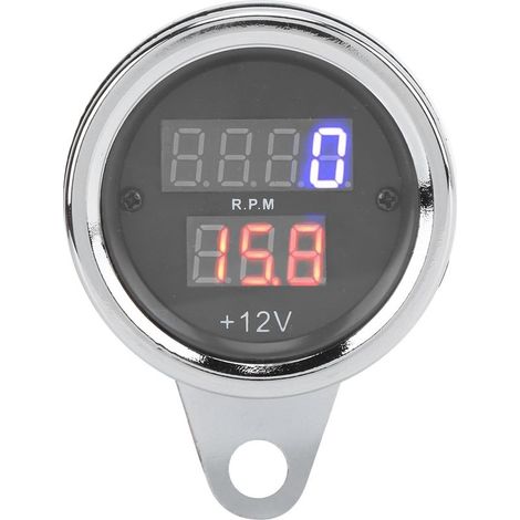 Tacómetro, velocímetro, odómetro y pantalla LCD para motocicleta 3 en 1, resistente a los rayos UV, 12 V (1/5)