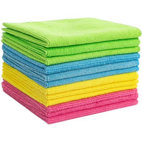 12 microfiber cloths, softer, more absorbent, lint-free, for household cleaning of home, kitchen, car, ceilings and windows, 30 x 30 cm--BIEMMEDUE (1/4)