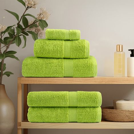 vidaXL Premium Hand Towels SOLUND 2 pcs Apple Green 50x100 cm 600 gsm (1/5)