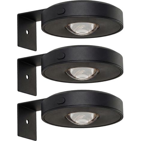 Lot de 3 lampes magnétiques rechargeables pour tableaux avec télécommande 3 modes de couleur - Noir (1/5)