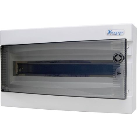 KOPP Coffret de distribution saillie N18C, IP40, avec porte, 1 rangée, 18 pôles