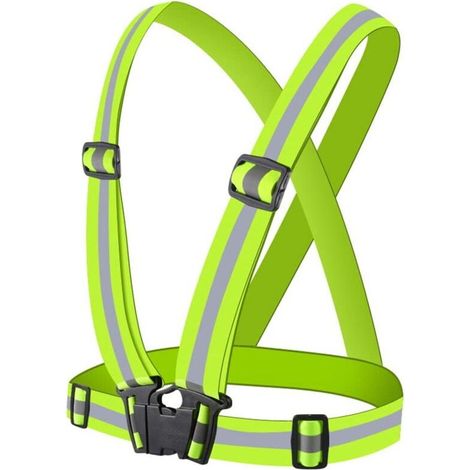 Gilet De Sécurité Haute Visibilité,Réfléchissant Réglable Elastique Gilet de Sécurité Gilet Réfléchissant Ou Faire du Vélo Gilet Réfléchissant (1/4)