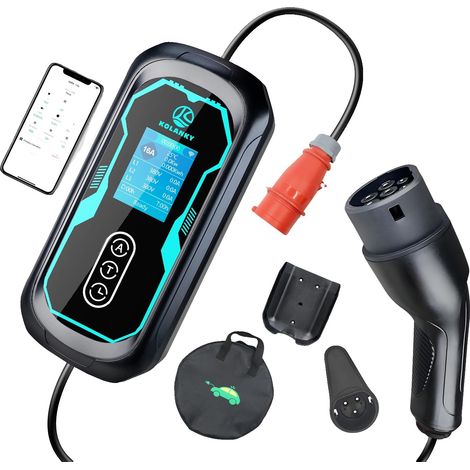 Tragbares EV-Ladegerät, 11KW Leistungsabgabe, App-Steuerung, 11KW 7M APP (1/2)