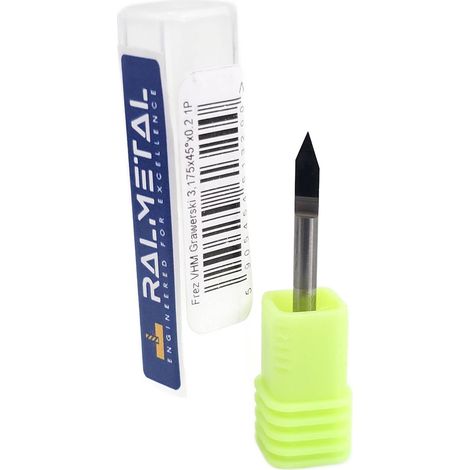 Fraise à graver en carbure monobloc 3,175 x 45° x 0,2 mm 1P (1/5)