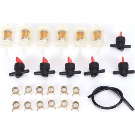Eosnow Réservoir de gaz vanne d'arrêt pince filtre à carburant Kit de conduite de carburant tondeuse à gazon débroussailleuse accessoire (1/4)