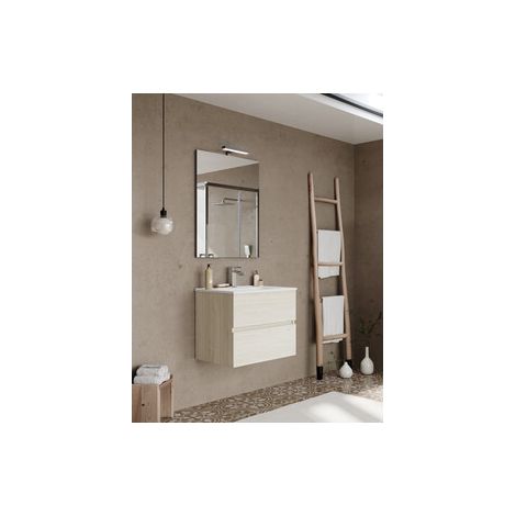 MOBILE BAGNO EASY 2C SOSPESO  60 ROVERE GHIACCIO
