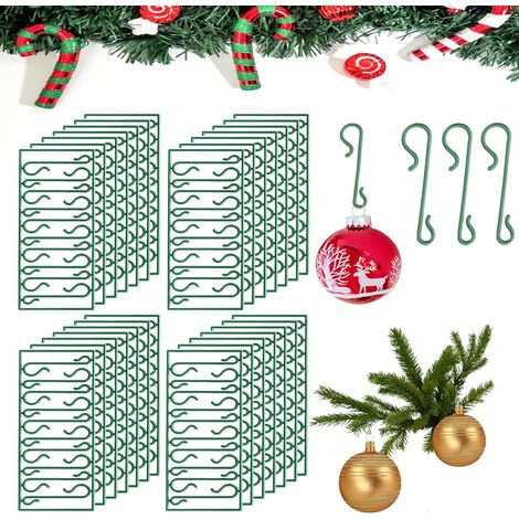 280 crochets arbre Noël forme S, pour suspension boules, guirlandes et décoration sapin (1/5)