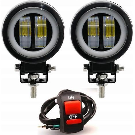Phare halogène LED à anneau Cree pour moto x2 (1/5)