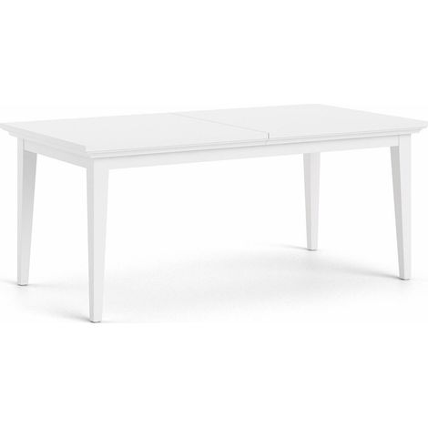 Venedig Table de salle à manger 95x180/276 2 x extensions inclues, finition blanche.