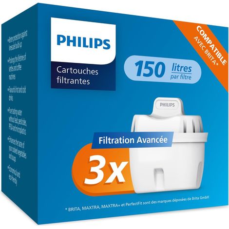 3er-Pack PHILIPS Wasserfilterkartuschen PHILIPS (1/3)